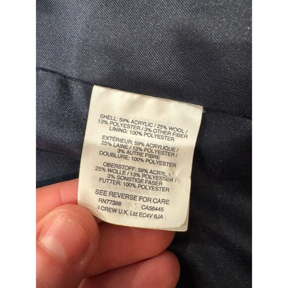 Size 6 J.Crew Tweed Swing‎ Lady Coat Black Wool Blend Fringe Trim Coat MSRP $198 - Picture 13 of 13